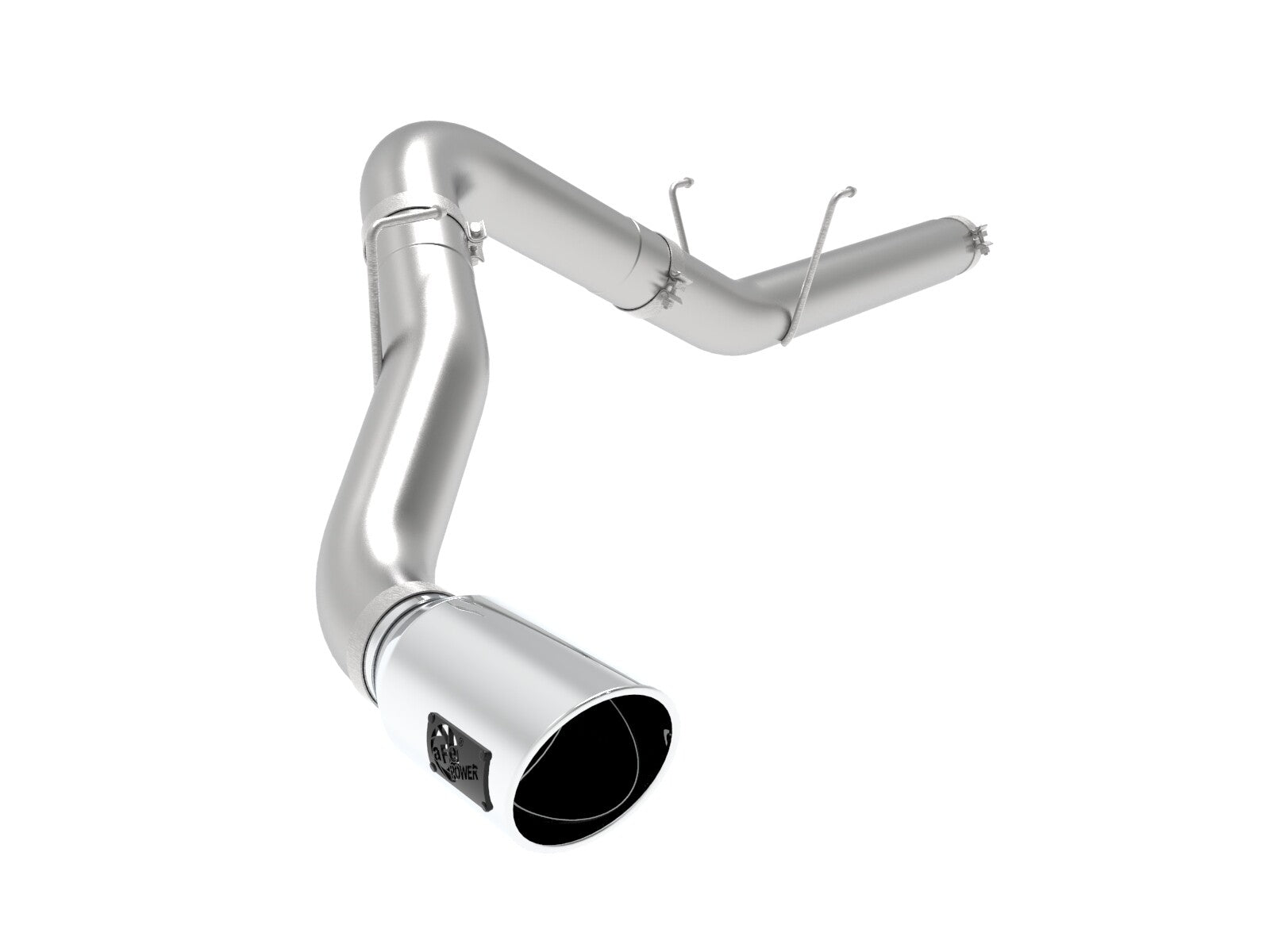Atlas 5 Inch Aluminized Steel Dpf-Back Exhaust System w/Polished Tip Ram Diesel Trucks 19-26 L6-6.7L (td) Crew Cab Long Bed 8' Box 169 Inch Wheelbase aFe Power