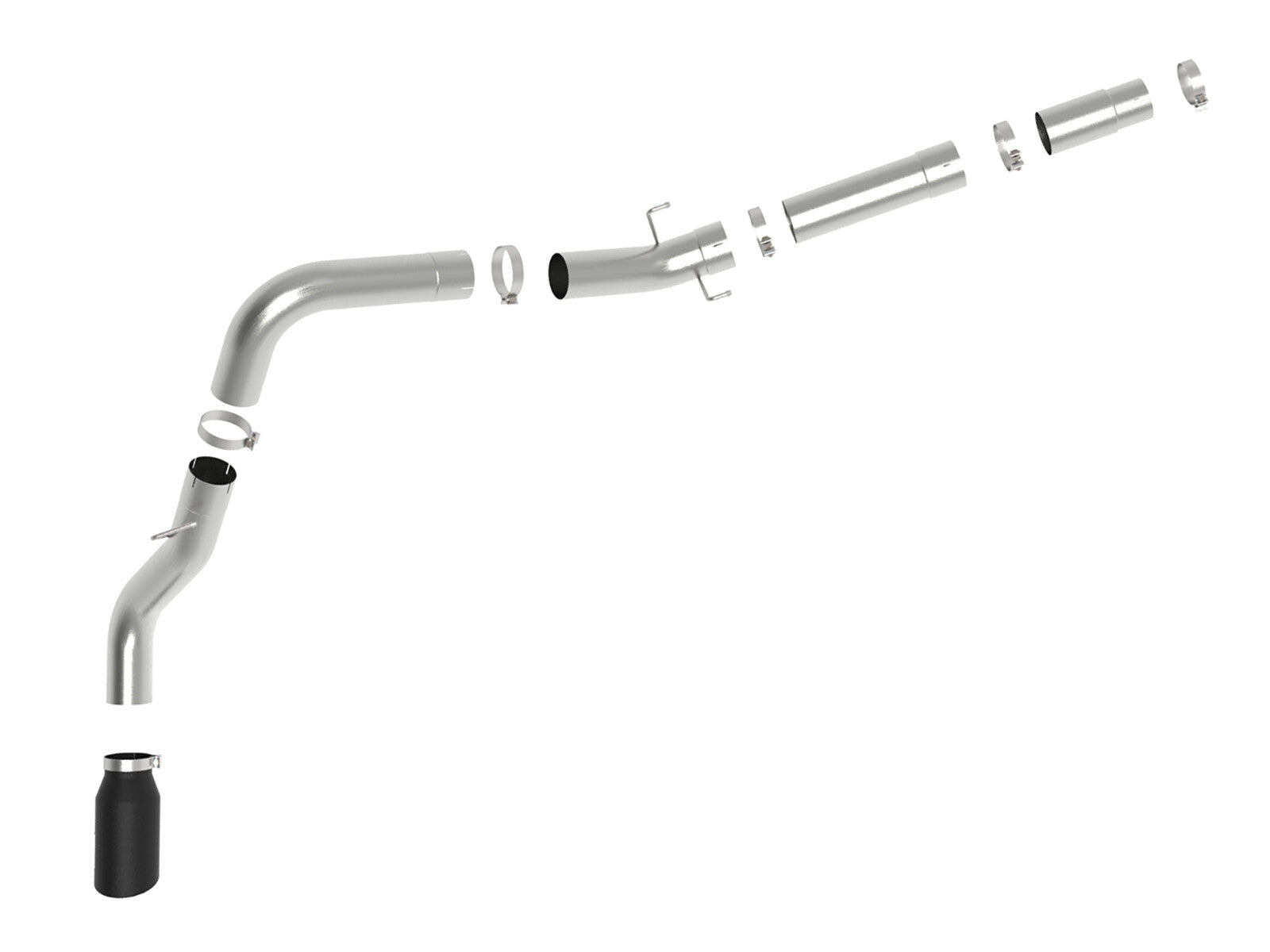 Atlas 5 Inch Aluminized Steel Dpf-Back Exhaust System w/Tip Ram Diesel Trucks 19-26 L6-6.7L (td) 149-160 Wheelbase aFe Power