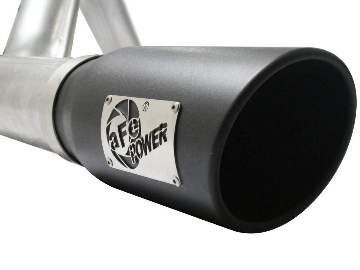 Atlas 4 Inch Aluminized Steel Cat-Back Exhaust System w/ Muffler & Black Tip Ford F-150 11-14 V6-3.5L (tt) aFe Power