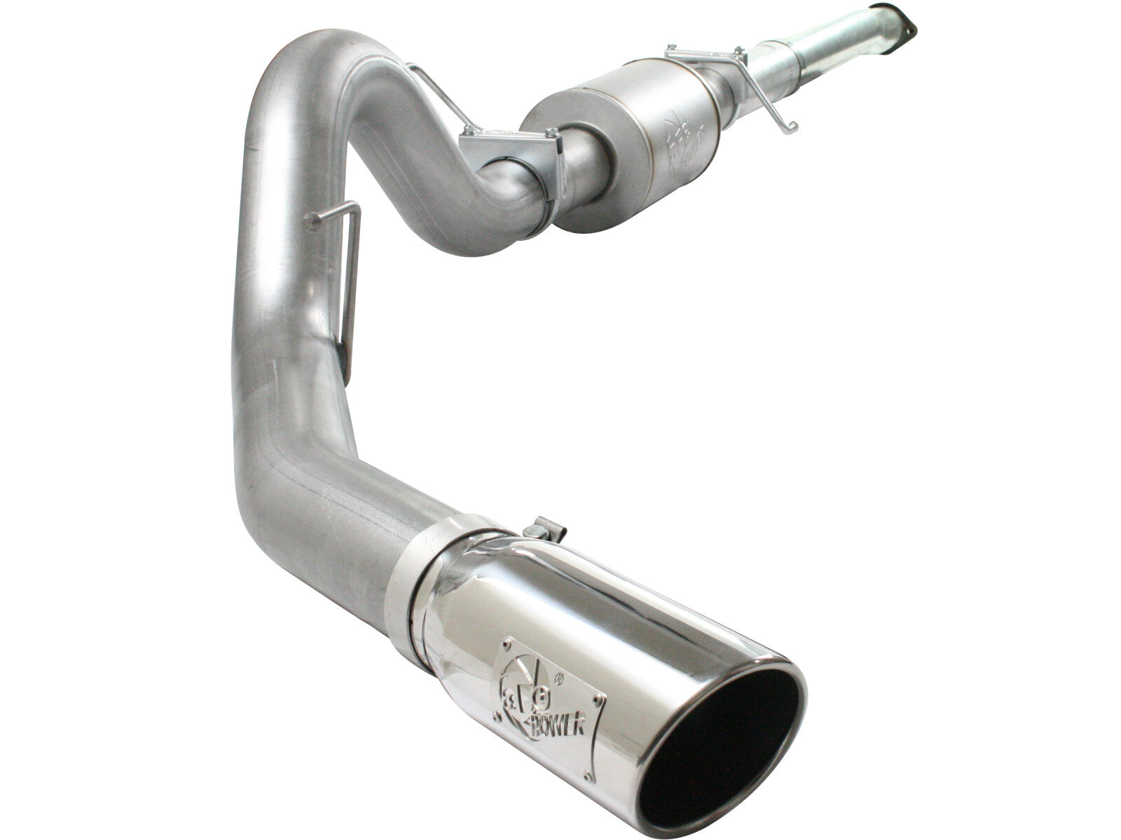 Atlas 4 Inch Aluminized Steel Cat-Back Exhaust System w/ Muffler & Tip Ford F-150 11-14 V6-3.5L (tt) aFe Power