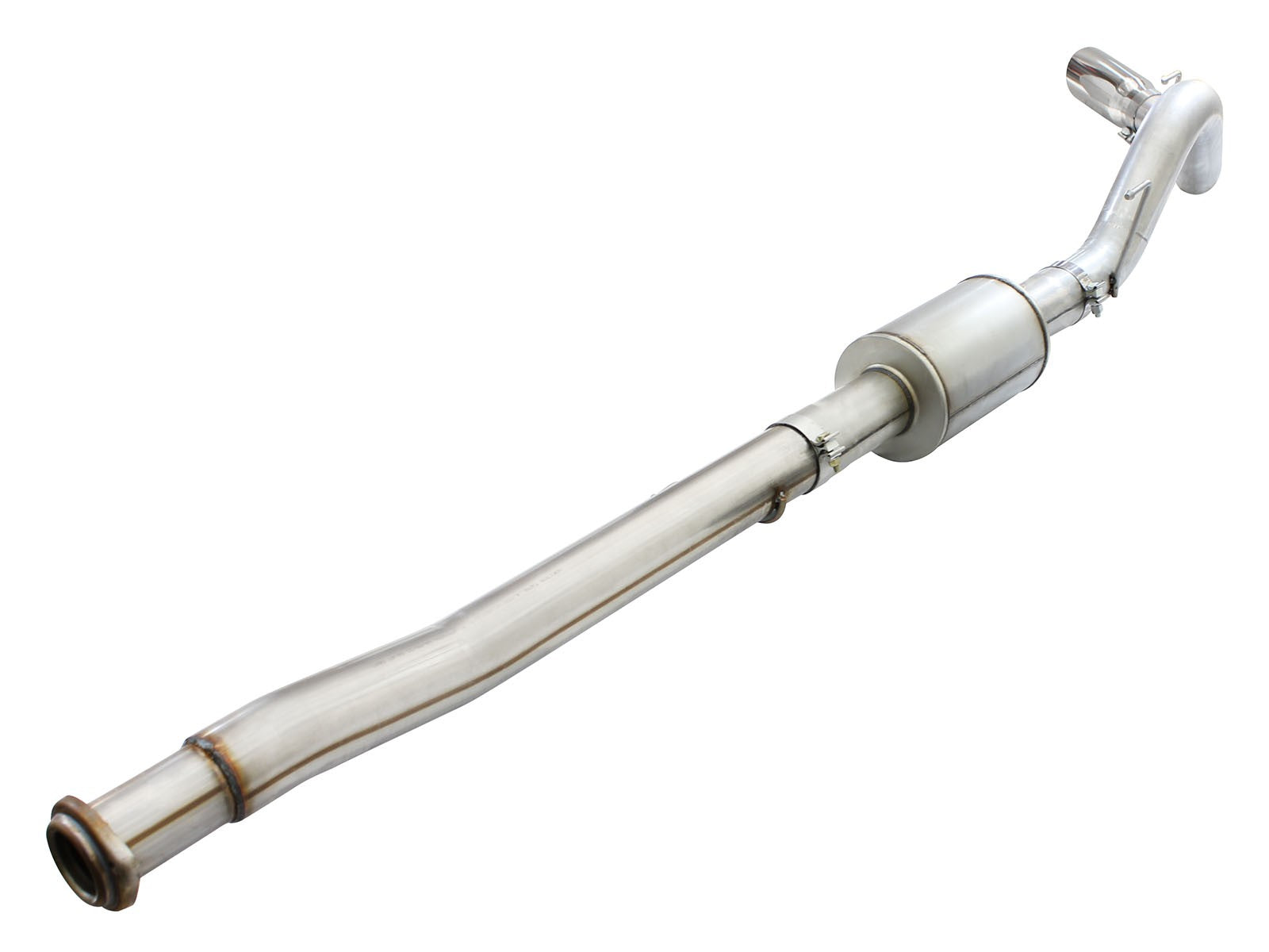 Atlas 4 Inch Aluminized Steel Cat-Back Exhaust System w/ Muffler & Polished Tip Ford F-150 15-19 V6-2.7L/3.5L (tt) aFe Power