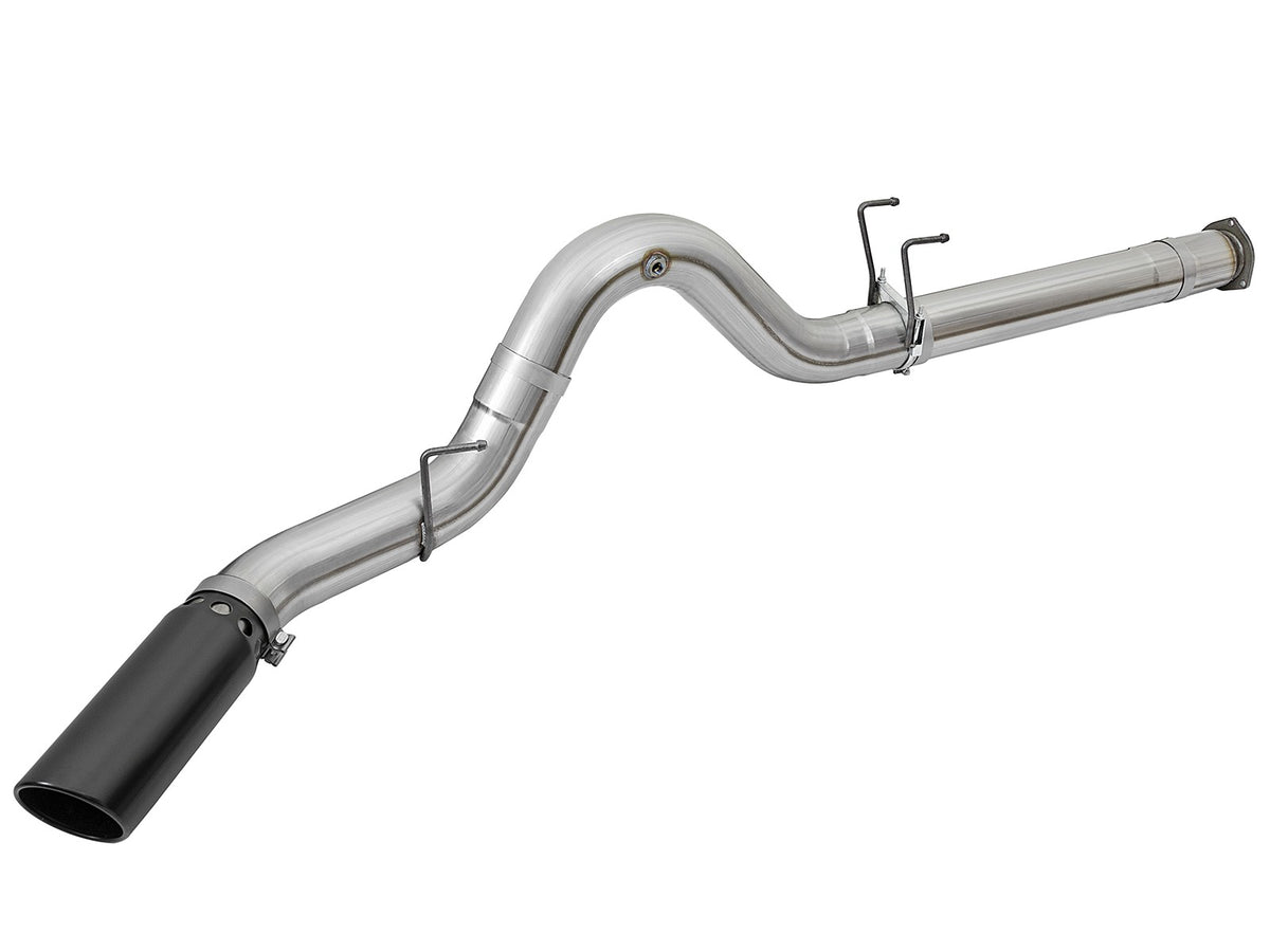 Atlas 5 Inch Aluminized Steel Dpf-Back Exhaust System w/Black Tip Ford Diesel Trucks 17-26 V8-6.7L (td) aFe Power