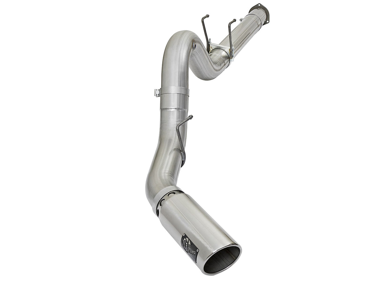 Atlas 5 Inch Aluminized Steel Dpf-Back Exhaust System w/Polished Tip Ford Diesel Trucks 17-26 V8-6.7L (td) aFe Power