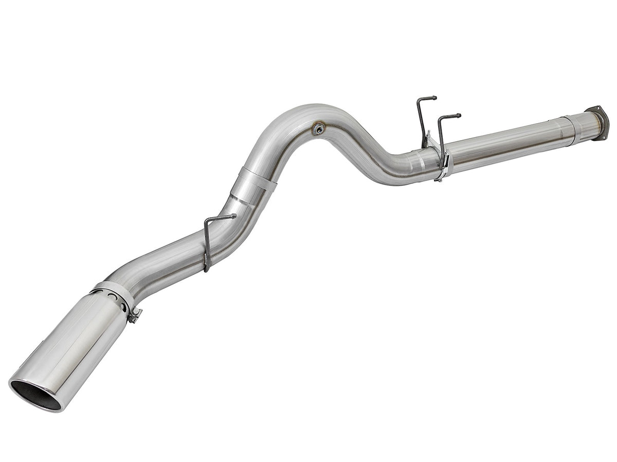 Atlas 5 Inch Aluminized Steel Dpf-Back Exhaust System w/Polished Tip Ford Diesel Trucks 17-26 V8-6.7L (td) aFe Power
