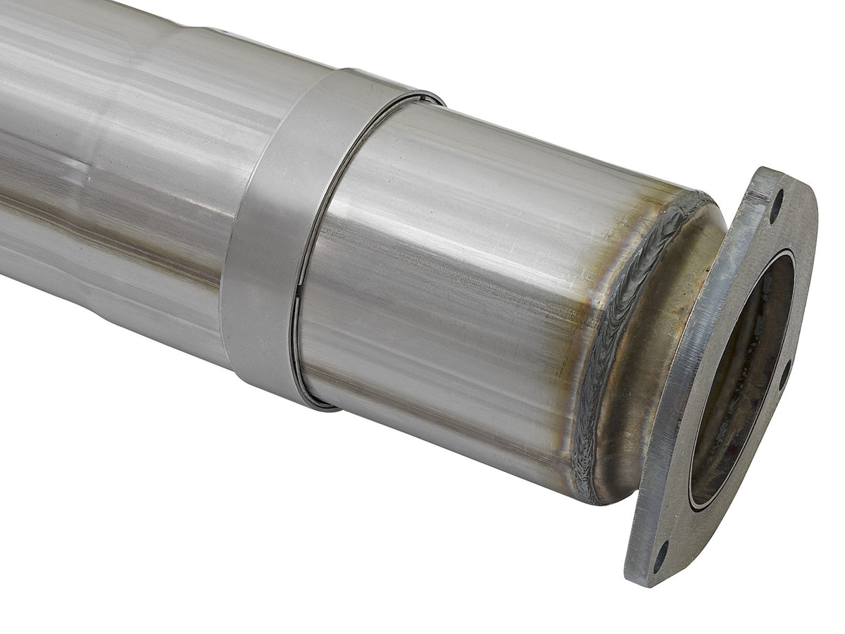 Atlas 5 Inch Aluminized Steel Dpf-Back Exhaust System w/Polished Tip Ford Diesel Trucks 17-26 V8-6.7L (td) aFe Power