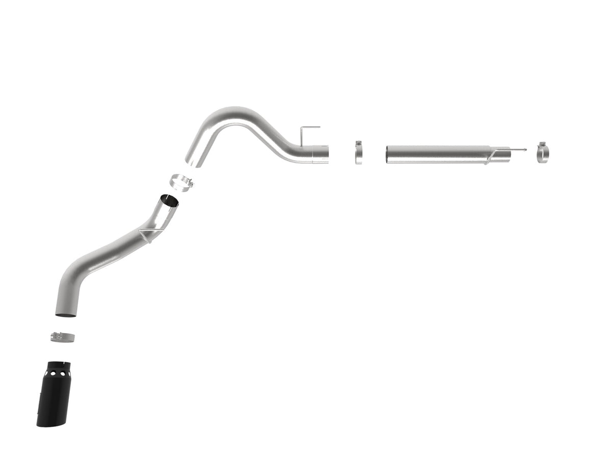 Atlas 4 Inch Aluminized Steel Dpf-Back Exhaust System w/ Black Tip Ford F-150 18-20 V6-3.0L (td) aFe Power