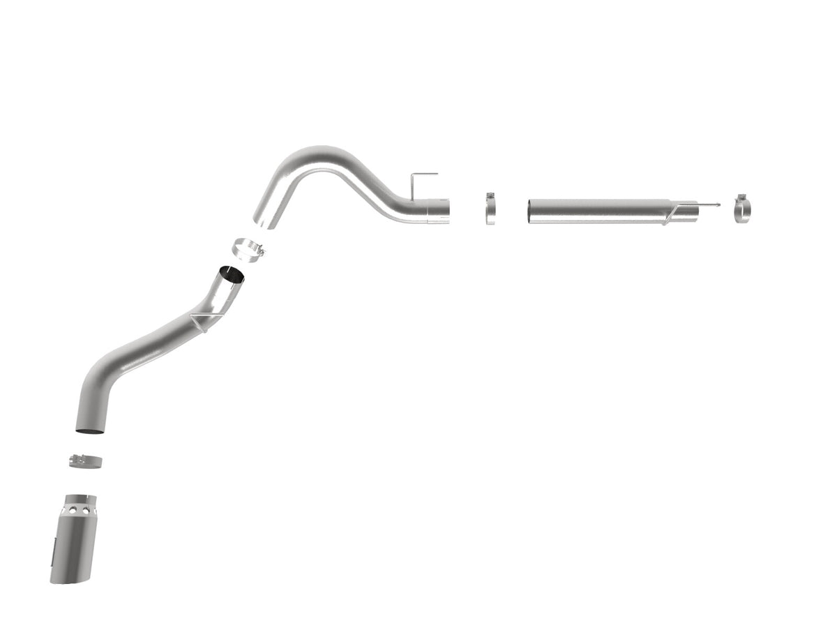 Atlas 4 Inch Aluminized Steel Dpf-Back Exhaust System w/ Polished Tip Ford F-150 18-20 V6-3.0L (td) aFe Power