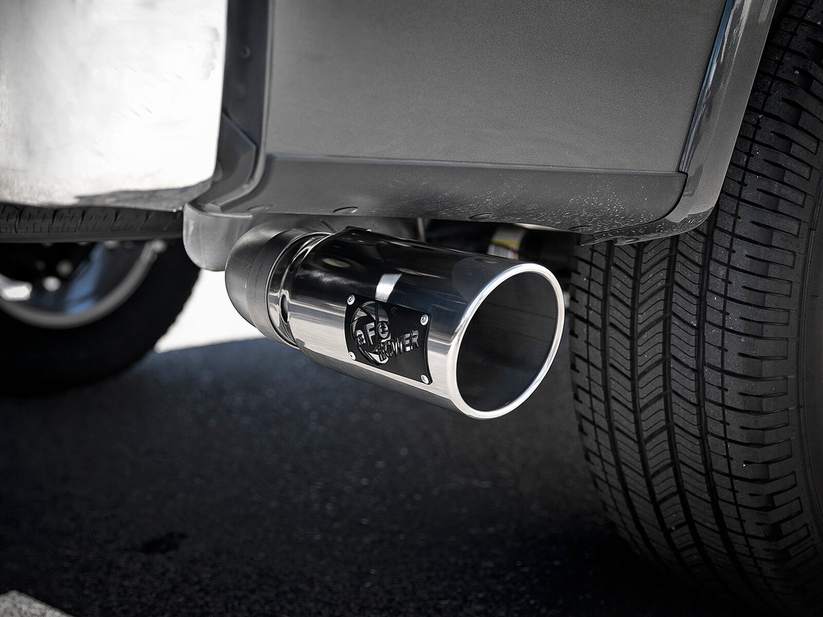 Atlas 4 Inch Aluminized Steel Dpf-Back Exhaust System w/ Polished Tip Ford F-150 18-20 V6-3.0L (td) aFe Power