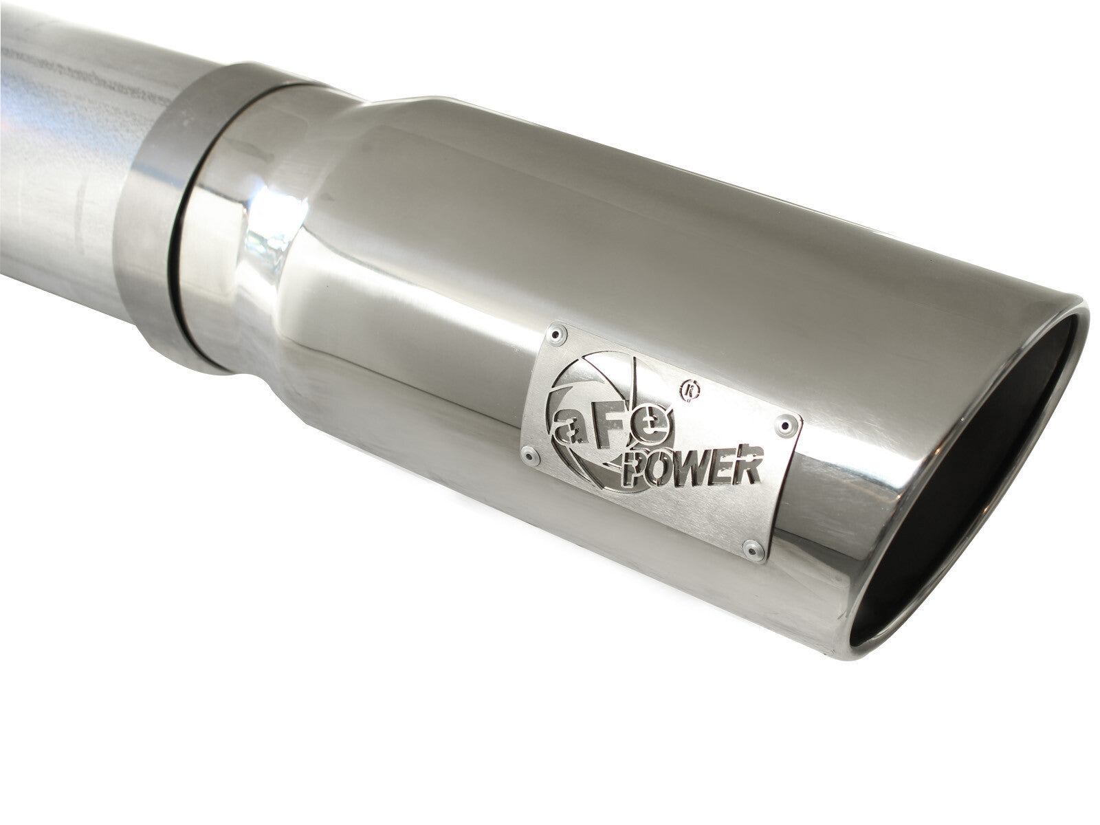 Atlas 5 Inch Aluminized Steel Dpf-Back Exhaust System w/Tip GM Diesel Trucks 07.5-10 V8-6.6L (td) Lmm aFe Power