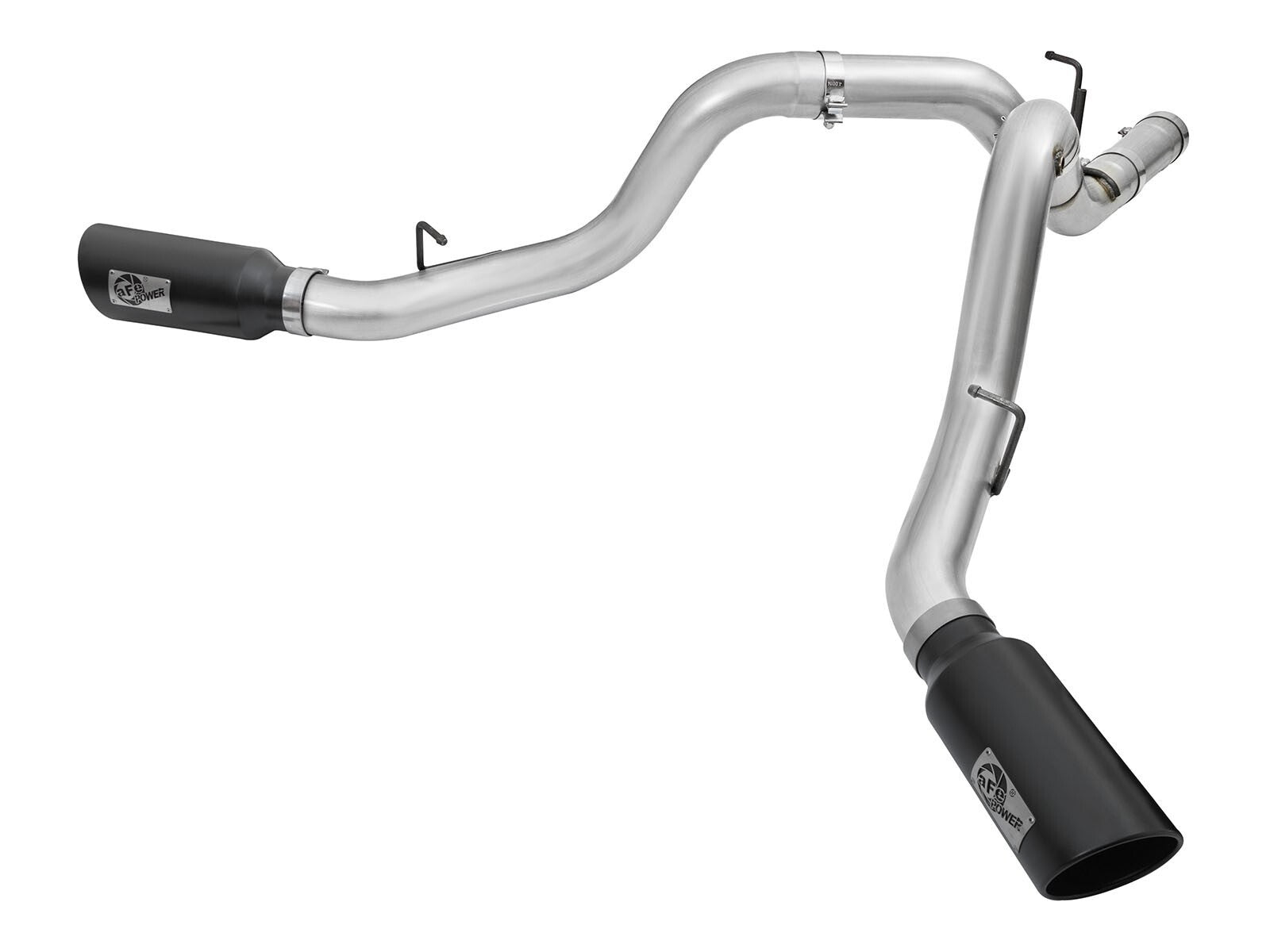 Atlas 4 Inch Aluminized Steel Dpf-Back Exhaust System w/Black Tip GM Diesel Trucks 2016 V8-6.6L (td) Lml aFe Power
