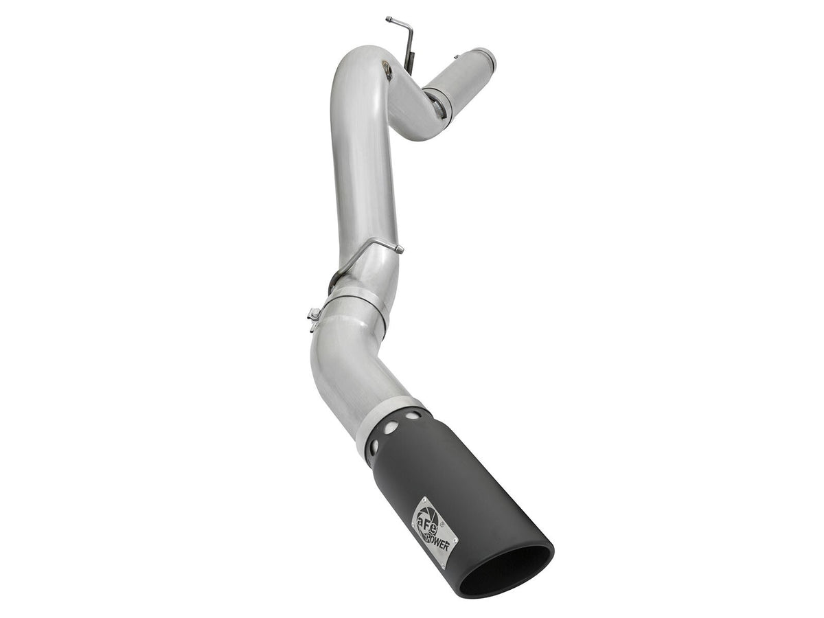 Atlas 5 Inch Aluminized Steel Dpf-Back Exhaust System w/Black Tip GM Diesel Trucks 2016 V8-6.6L (td) Lml aFe Power