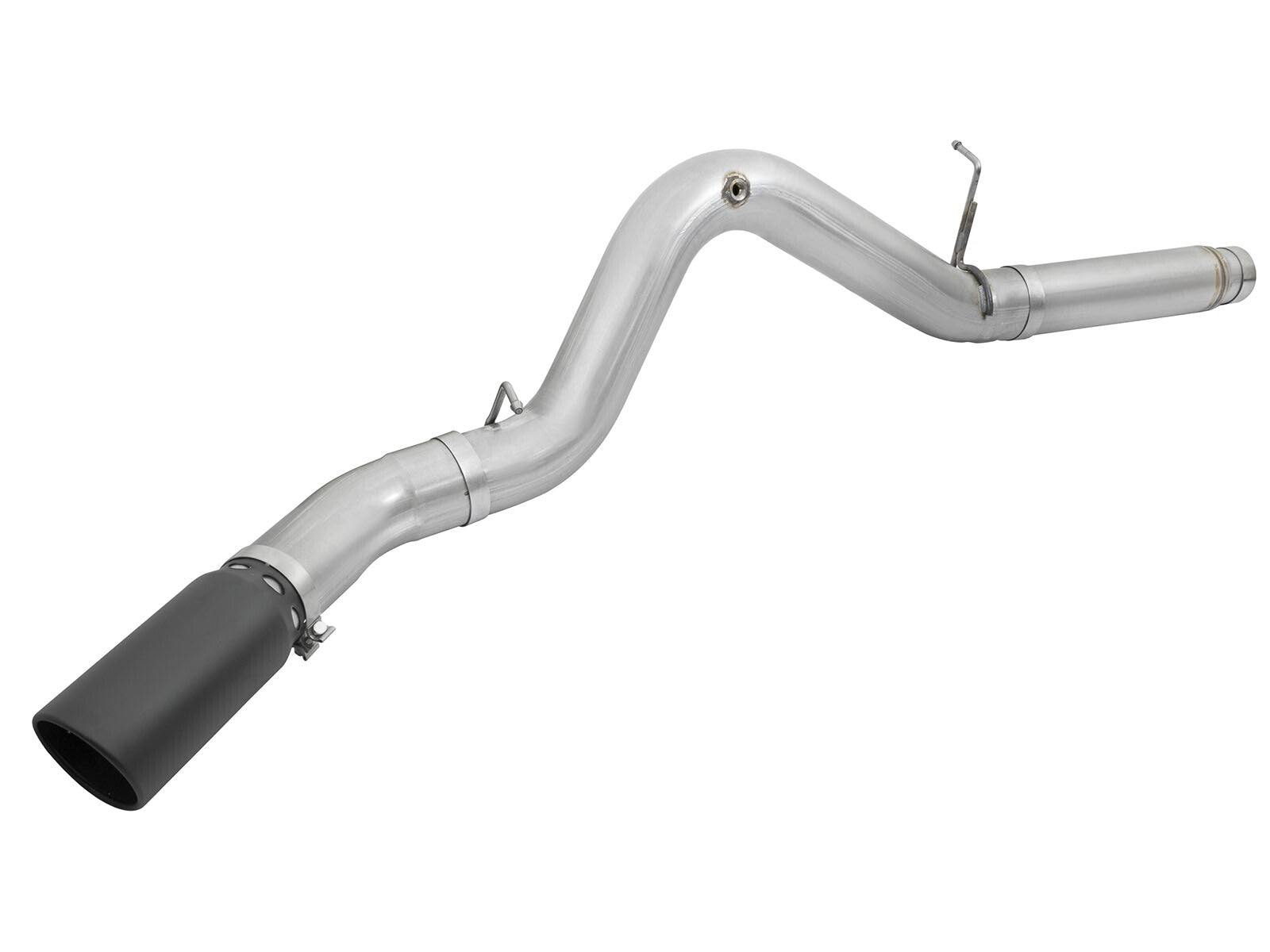 Atlas 5 Inch Aluminized Steel Dpf-Back Exhaust System w/Black Tip GM Diesel Trucks 2016 V8-6.6L (td) Lml aFe Power