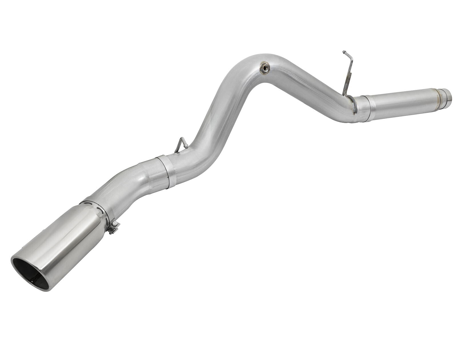Atlas 5 Inch Aluminized Steel Dpf-Back Exhaust System w/Polished Tip GM Diesel Trucks 2016 V8-6.6L (td) Lml aFe Power