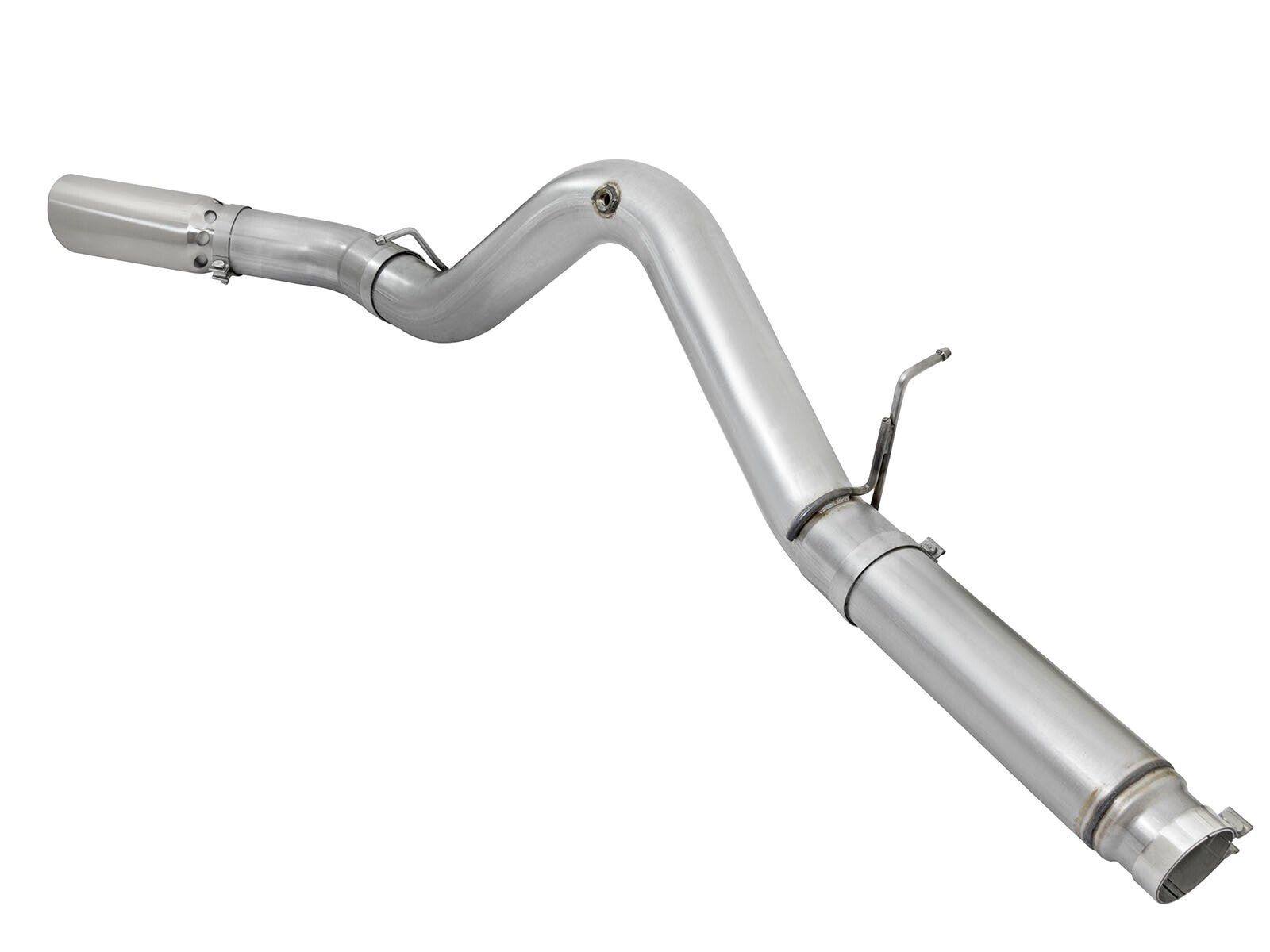 Atlas 5 Inch Aluminized Steel Dpf-Back Exhaust System w/Polished Tip GM Diesel Trucks 2016 V8-6.6L (td) Lml aFe Power