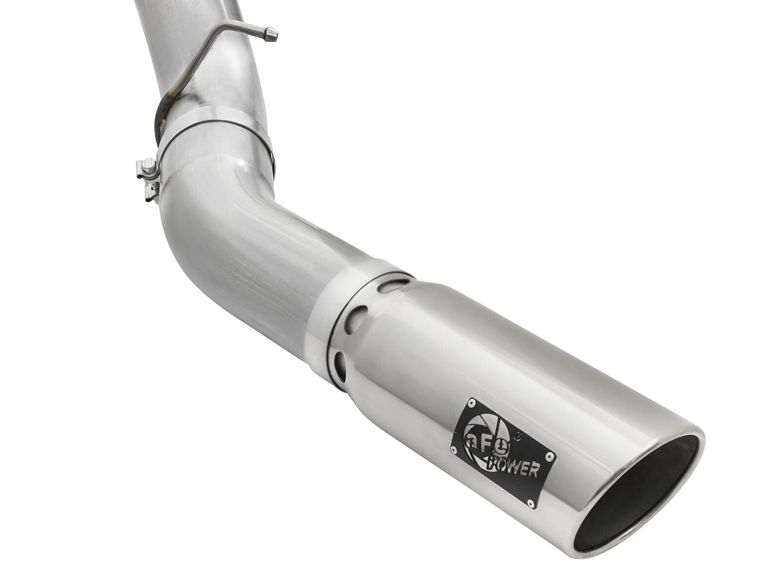 Atlas 5 Inch Aluminized Steel Dpf-Back Exhaust System w/Polished Tip GM Diesel Trucks 2016 V8-6.6L (td) Lml aFe Power