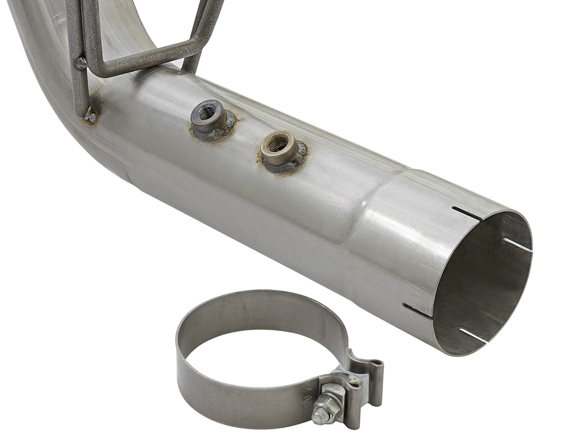 Atlas 4 Inch Aluminized Steel Dpf-Back Exhaust System w/ Black Tip GM Diesel Trucks 17-19 V8-6.6L (td) L5P aFe Power