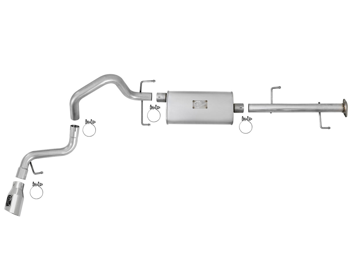 Scorpion 2-1/2 Inch Aluminized Steel Cat-Back Exhaust System w/ Polished Tip Toyota Fj Cruiser 07-18 V6-4.0L aFe Power