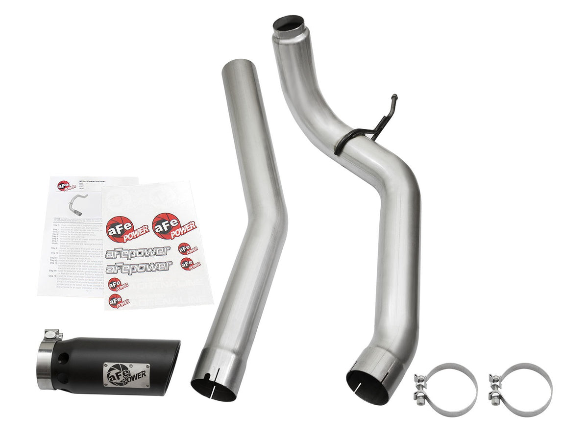 Atlas 4 Inch Aluminized Steel Dpf-Back Exhaust System w/Black Tip Nissan Titan Xd 16-19 V8-5.0L (td) aFe Power