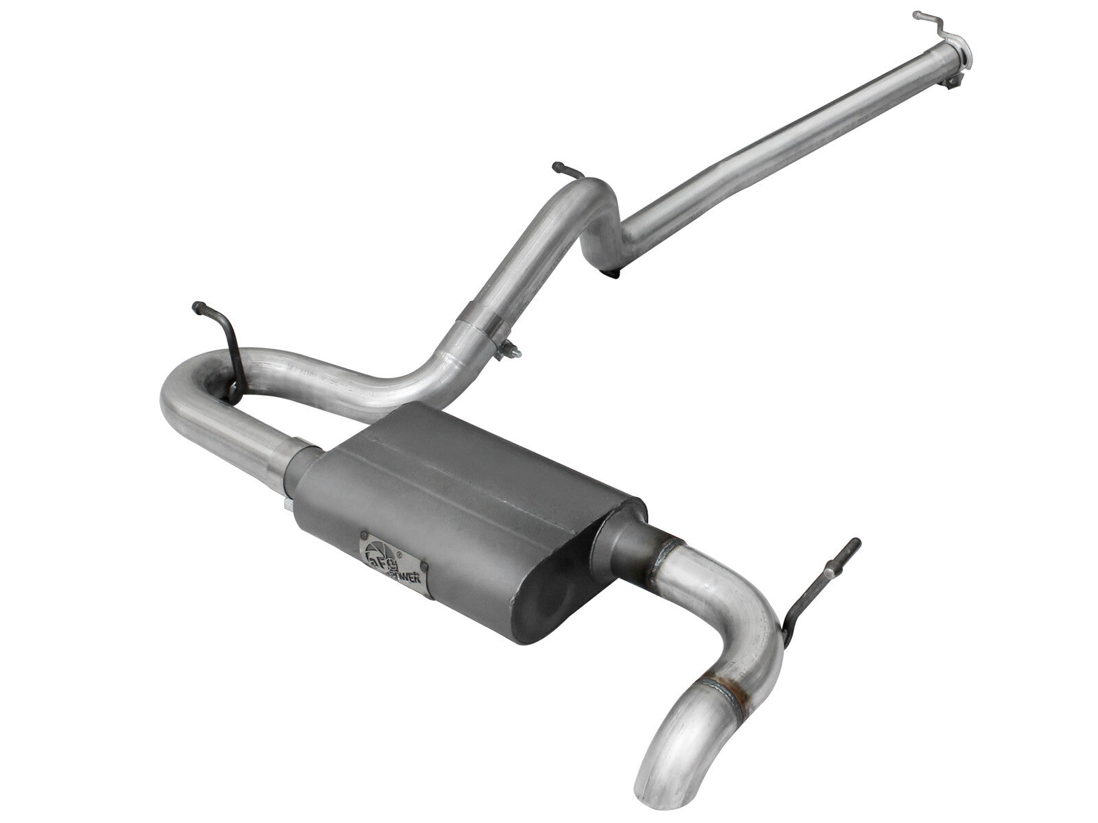 Scorpion 2-1/2 Inch Aluminized Steel Cat-Back Hi-Tuck Exhaust System Jeep Wrangler (JK) 2 Door 07-18 V6-3.6L/3.8L aFe Power