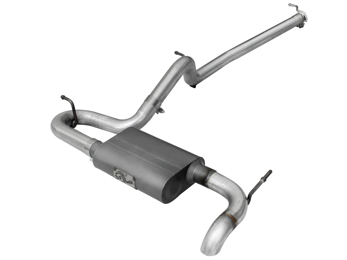 Scorpion 2-1/2 Inch Aluminized Steel Cat-Back Hi-Tuck Exhaust System Jeep Wrangler (JK) 2 Door 07-18 V6-3.6L/3.8L aFe Power