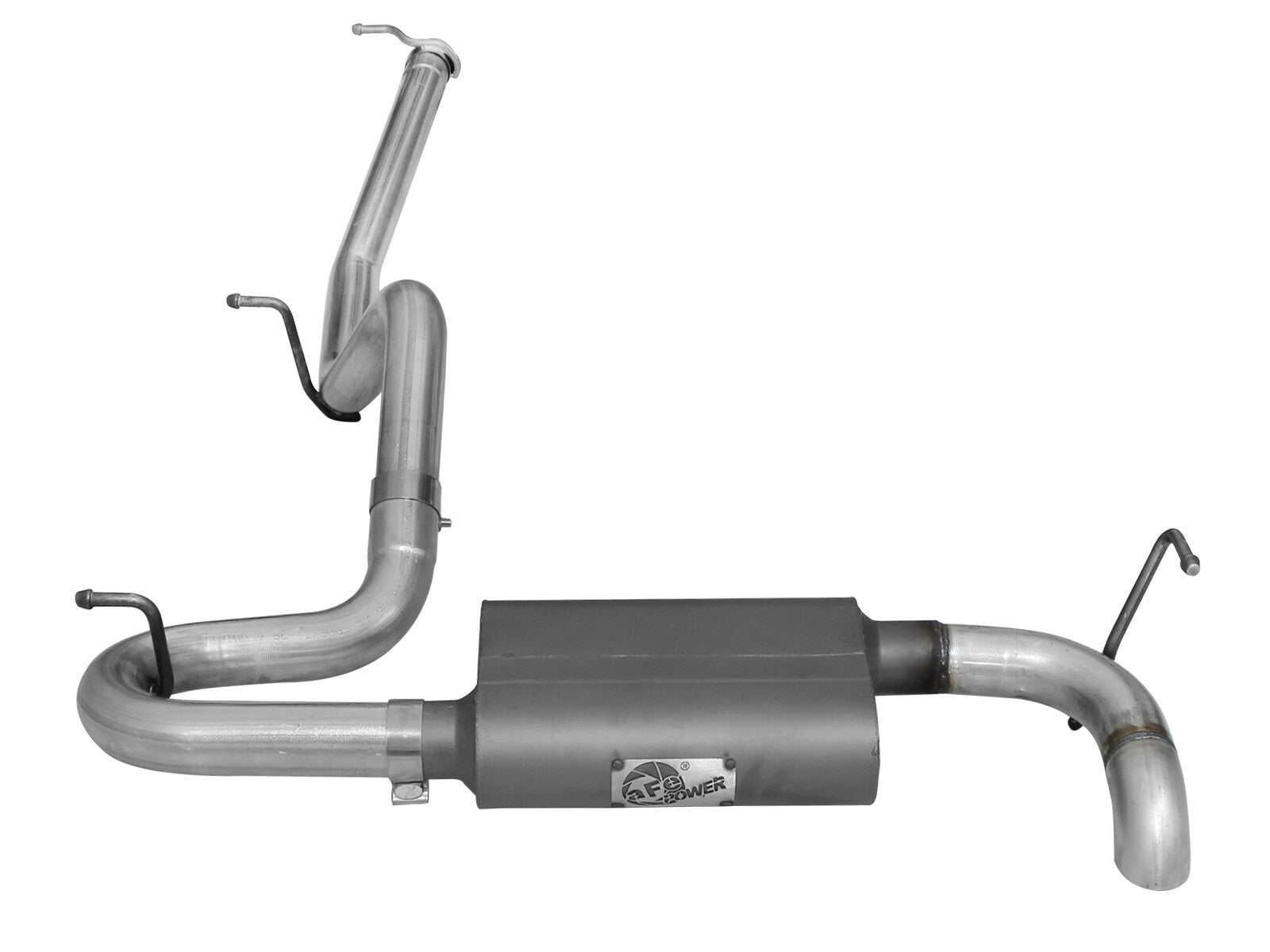 Scorpion 2-1/2 Inch Aluminized Steel Cat-Back Hi-Tuck Exhaust System Jeep Wrangler (JK) 2 Door 07-18 V6-3.6L/3.8L aFe Power