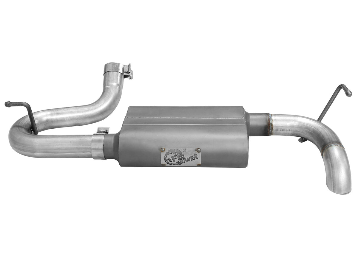 Scorpion 2-1/2 Inch Aluminized Steel Axle-Back Hi-Tuck Exhaust System Jeep Wrangler (JK) 07-18 V6-3.6L/3.8L aFe Power