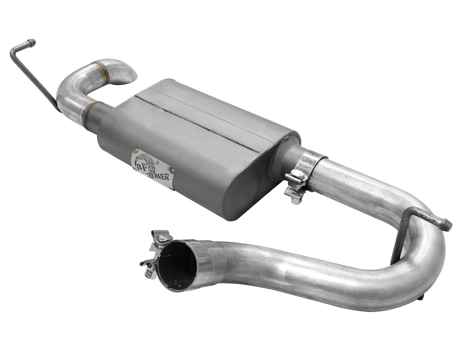 Scorpion 2-1/2 Inch Aluminized Steel Axle-Back Hi-Tuck Exhaust System Jeep Wrangler (JK) 07-18 V6-3.6L/3.8L aFe Power