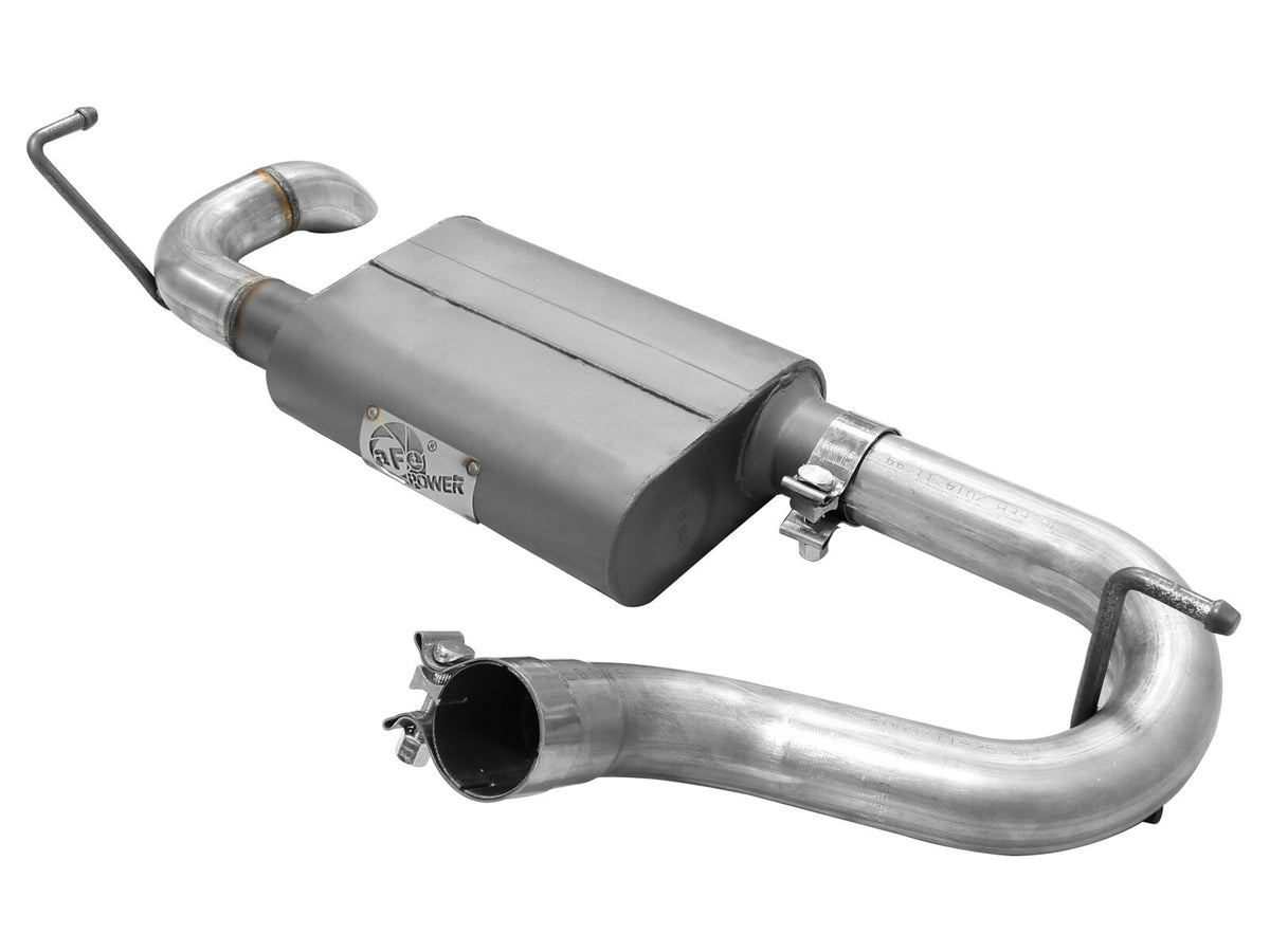 Scorpion 2-1/2 Inch Aluminized Steel Axle-Back Hi-Tuck Exhaust System Jeep Wrangler (JK) 07-18 V6-3.6L/3.8L aFe Power