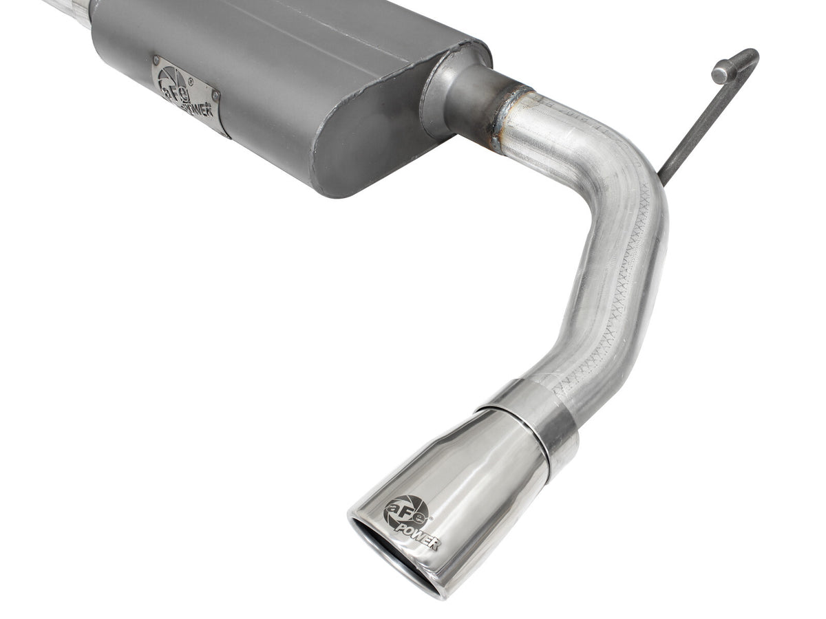 Scorpion 2-1/2 Inch Aluminized Steel Axle-Back Exhaust System w/ Polished Tip Jeep Wrangler (JK) 07-18 V6-3.6L/3.8L aFe Power