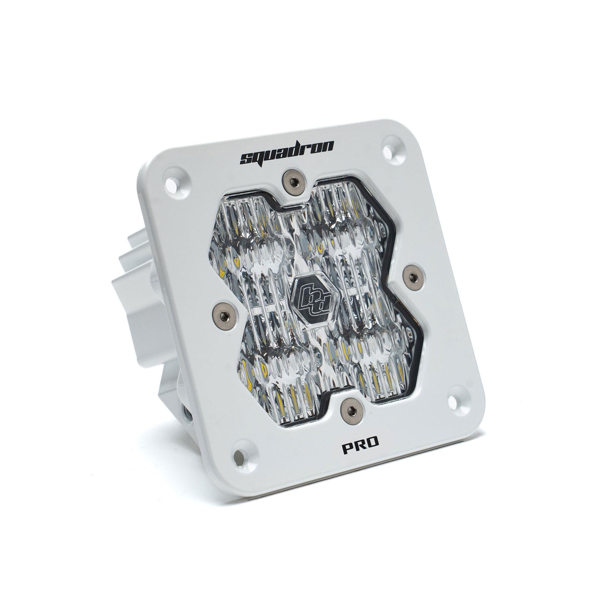 Squadron 2.0 Pro White Flush Mount LED Auxiliary Light Pod Universal Clear Baja Designs