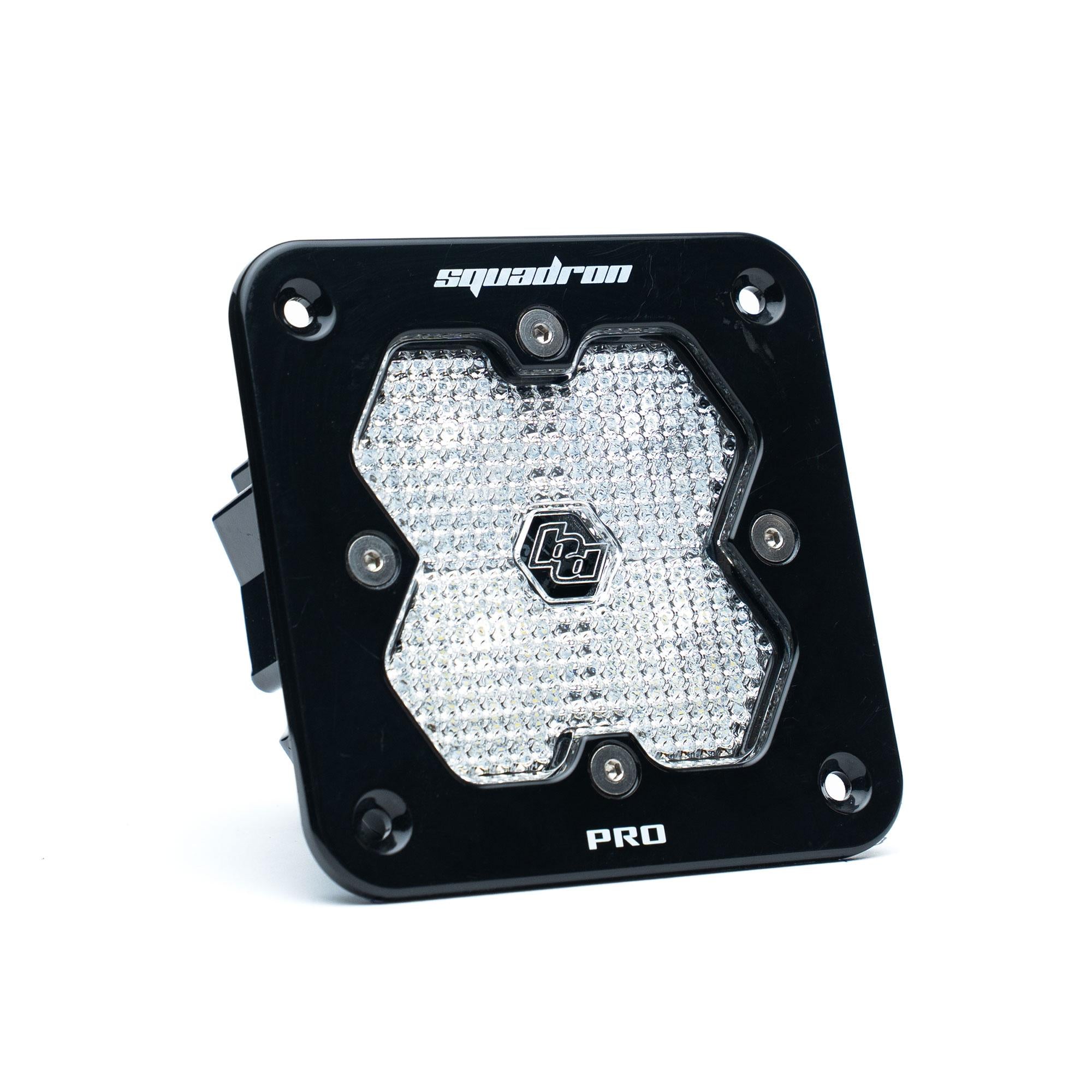 Squadron 2.0 Pro Black Flush Mount LED Auxiliary Light Pod Universal Clear Work/Scene Baja Designs