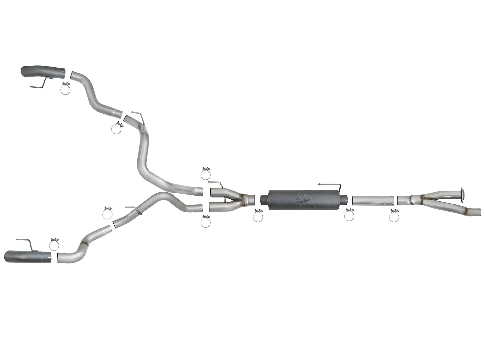 Mach Force-Xp 3 Inch 304 Stainless Cat-Back Hi-Tuck Exhaust System w/ Tips Ford F-150 Raptor 17-20/F-150 Limited 19-20 V6-3.5L (tt) aFe Power