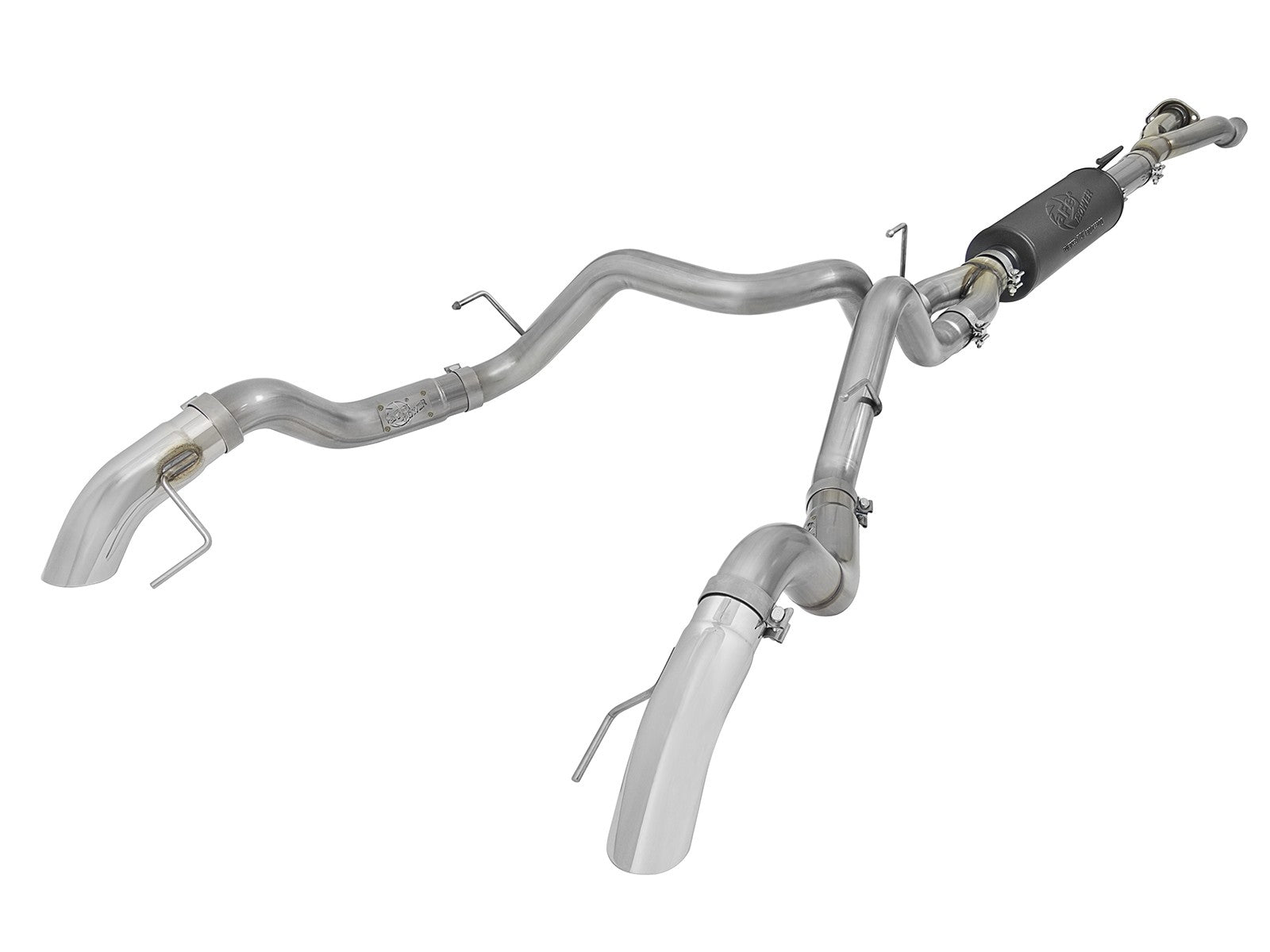 Mach Force-Xp 3 Inch 304 SS Cat-Back Hi-Tuck Exhaust System w/ Polished Tips Ford F-150 Raptor 17-20/F-150 Limited 19-20 V6-3.5L (tt) aFe Power