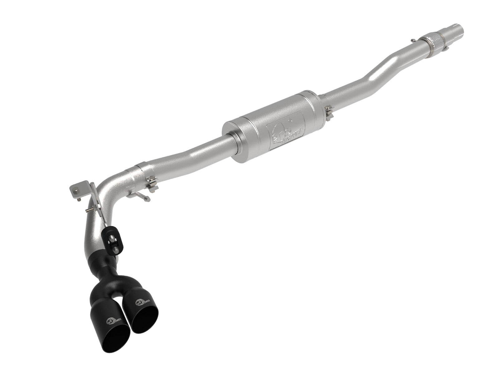 Rebel Series 3 Inch 304 Stainless Steel Cat-Back Exhaust System w/ Black Tips Ford Ranger 19-22 L4-2.3L (t) aFe Power