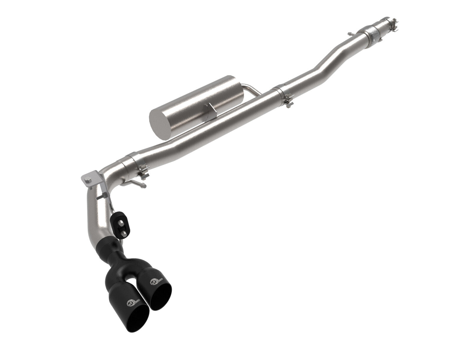 Rebel Series 3 Inch 304 Stainless Steel Cat-Back Exhaust System w/ Black Tips Ford Ranger 19-23 L4-2.3L (t) Straight Cut aFe Power