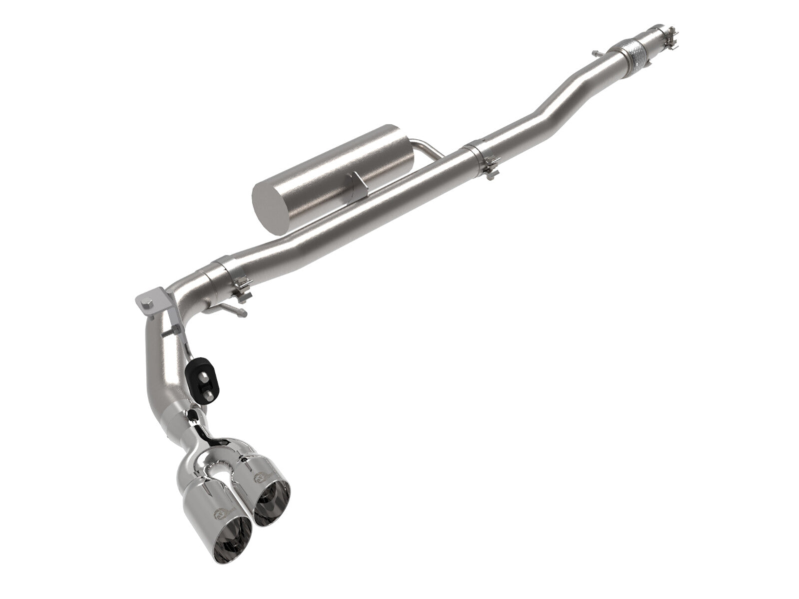 Rebel Series 3 Inch 304 Stainless Steel Cat-Back Exhaust System w/ Polished Tips Ford Ranger 19-23 L4-2.3L (t) Tuned Helmholtz Resonator aFe Power