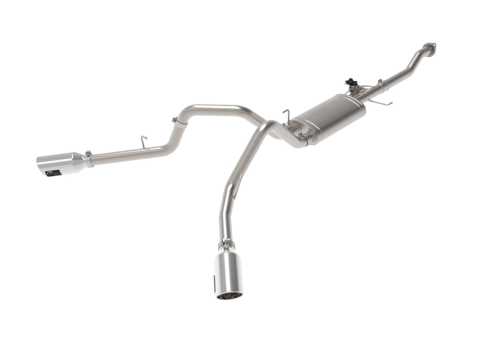 Gemini Xv 3 Inch 304 Stainless Steel Cat-Back Exhaust System w/ Cut-Out Polished Ford F-150 15-20 V6-2.7L (tt)/3.5L (tt)/V8-5.0L aFe Power