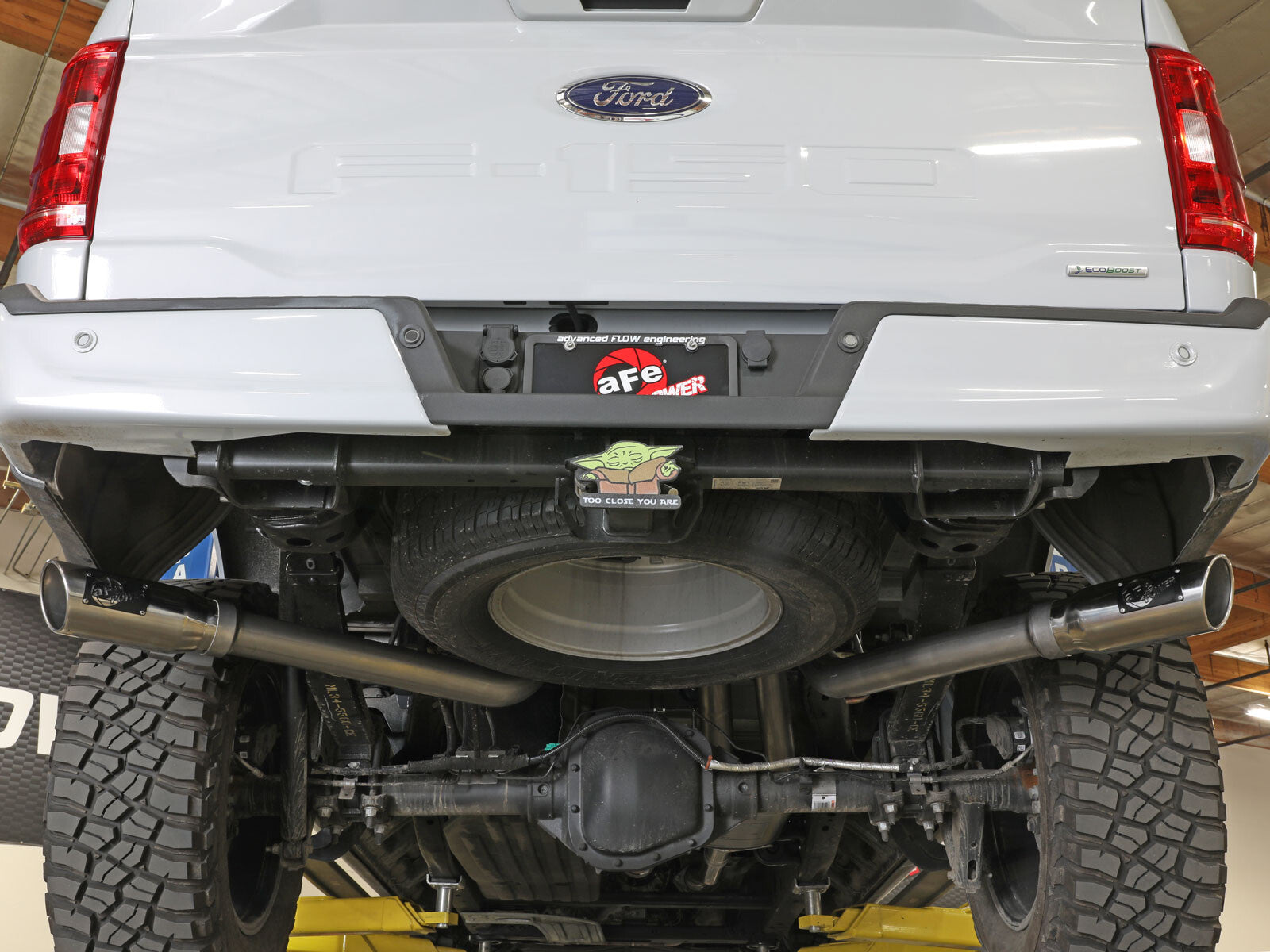 Vulcan Series 3 Inch 304SS Cat-Back Exhaust Dual Rear Side Exit w/Polished Tip Ford F-150 21-26 V6-2.7L (tt)/3.5L (tt)/V8-5.0L aFe Power