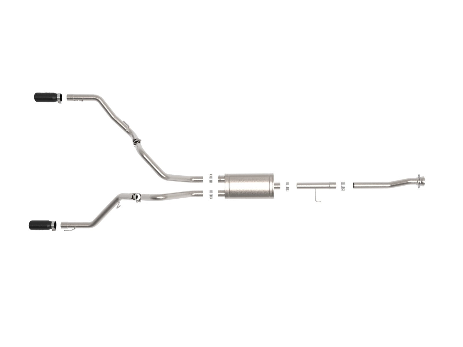 Vulcan Series 3 Inch 304SS Cat-Back Exhaust System Dual Rear Exit w/ Tips Ford F-150 21-26 V6-2.7L (tt)/3.5L (tt)/V8-5.0L aFe Power