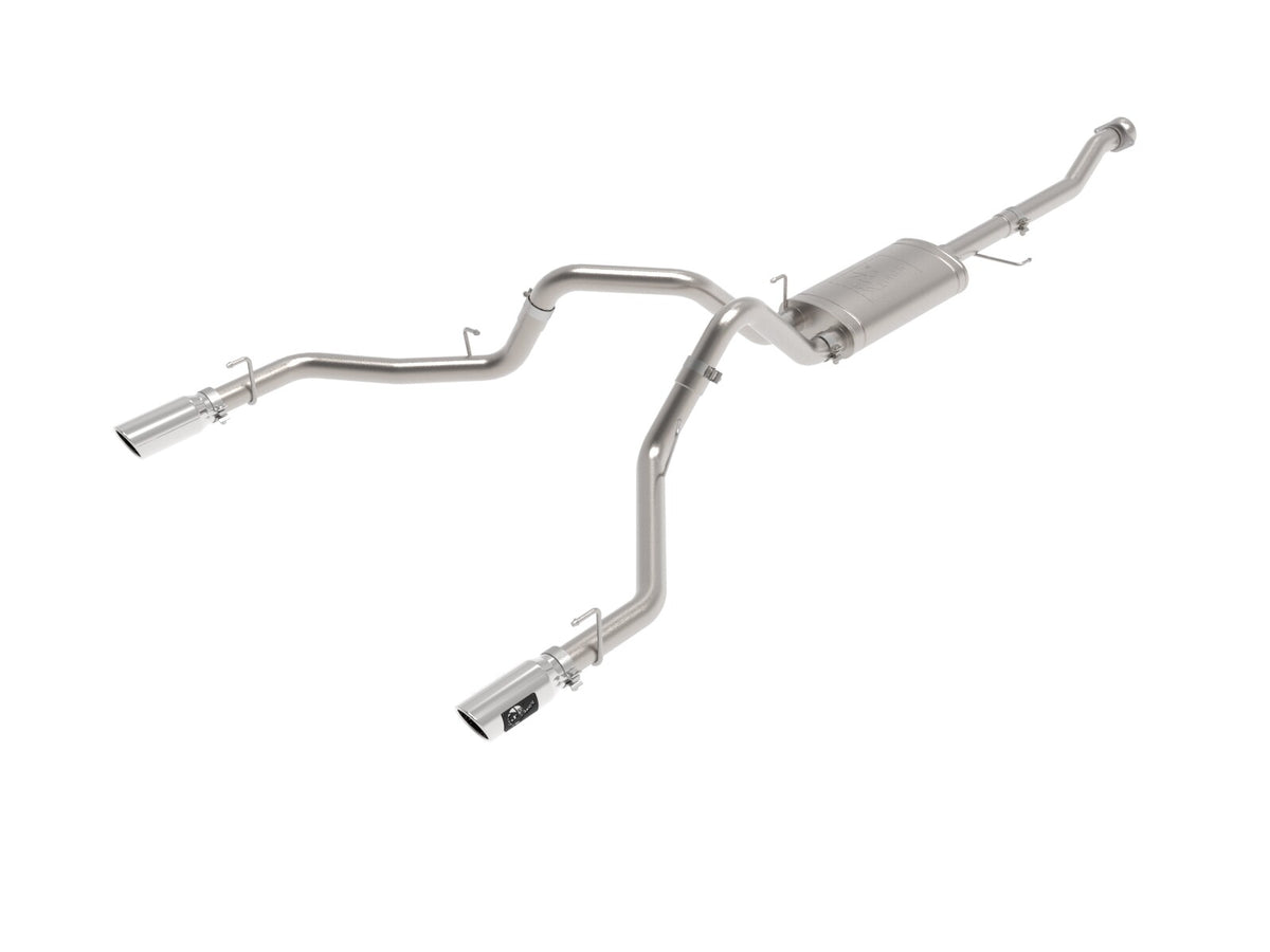 Vulcan Series 3 Inch 304SS Cat-Back Exhaust System Dual Rear Exit w/ Polished Tips Ford F-150 21-26 V6-2.7L (tt)/3.5L (tt)/V8-5.0L aFe Power