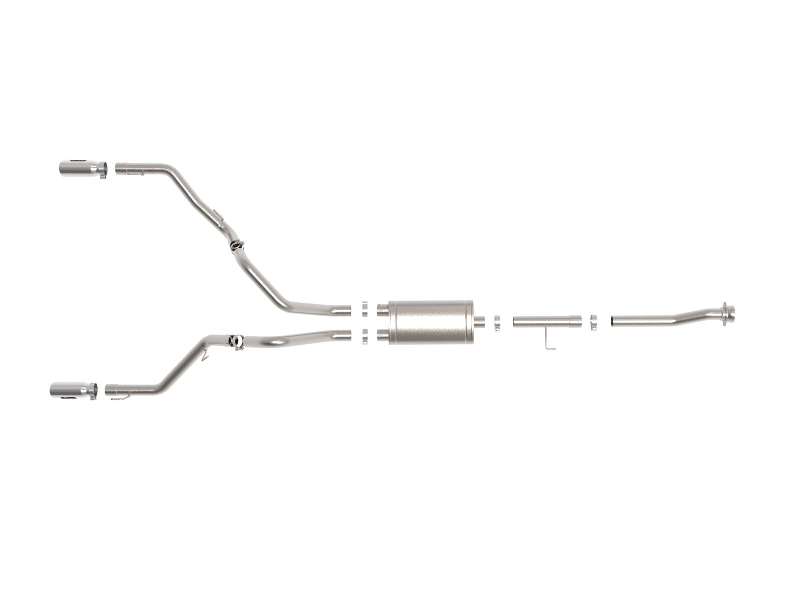 Vulcan Series 3 Inch 304SS Cat-Back Exhaust System Dual Rear Exit w/ Tips Ford F-150 21-26 V6-2.7L (tt)/3.5L (tt)/V8-5.0L aFe Power