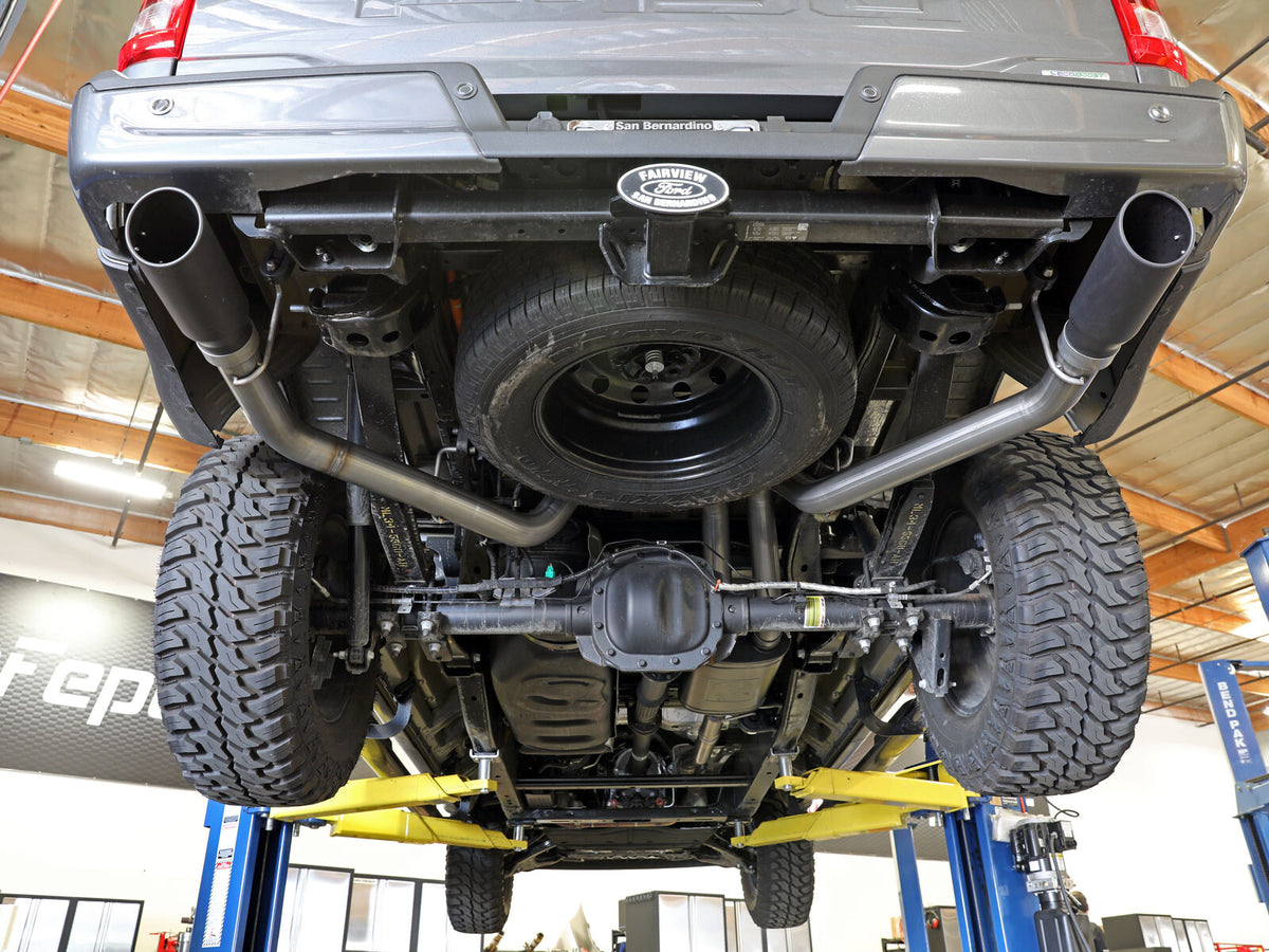 Vulcan Series 3 Inch 304SS Cat-Back Exhaust System Dual Rear Exit w/ Polished Tips Ford F-150 21-26 V6-2.7L (tt)/3.5L (tt)/V8-5.0L aFe Power