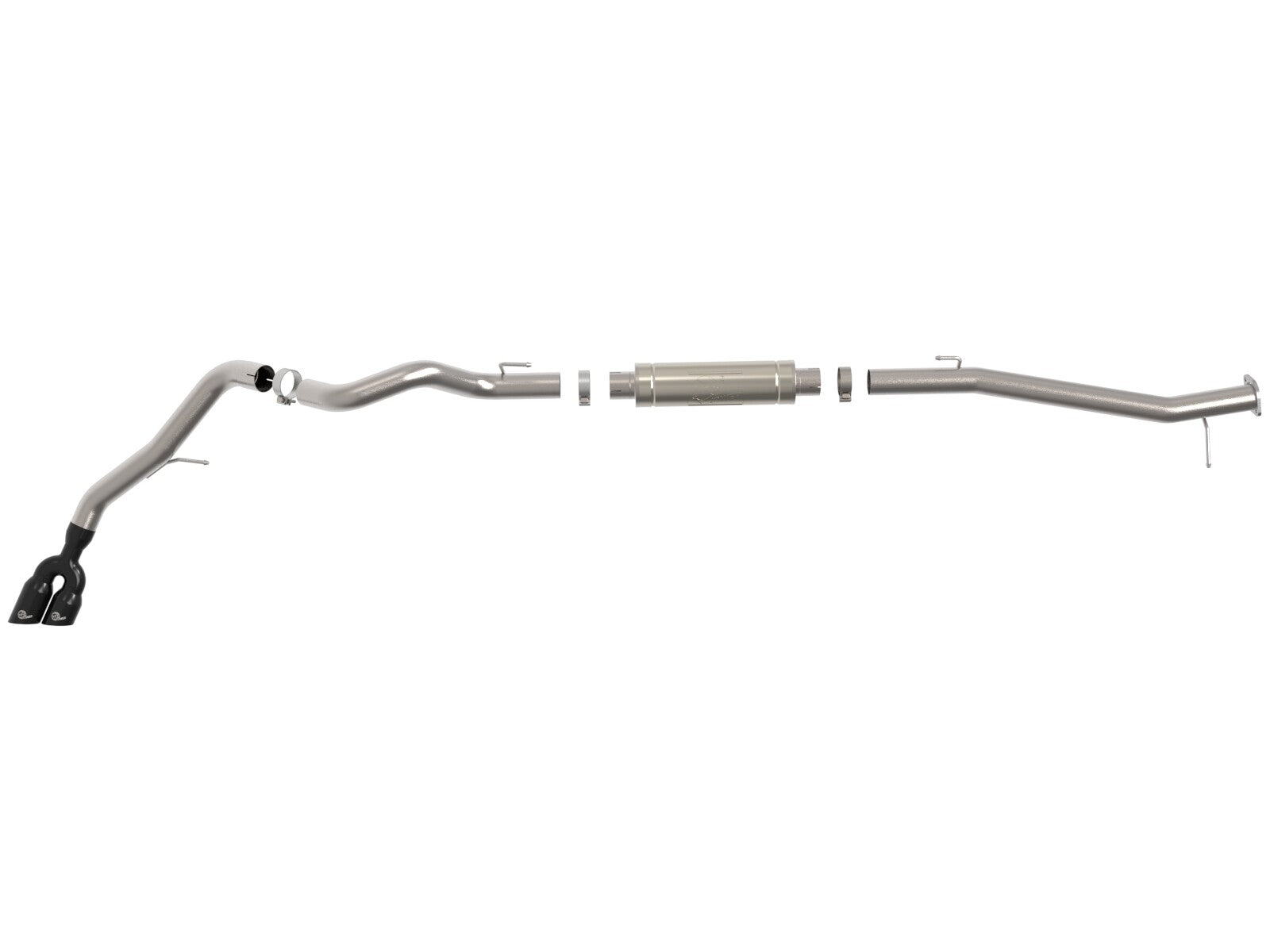 Vulcan Series 3 Inch Stainless Steel Rear Exit Exhaust System w/ Black Tip Ford Ranger/Ranger Raptor 22-26 L4-2.0L (td) aFe Power