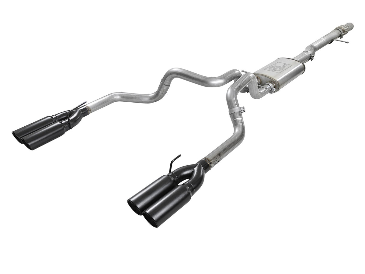 Vulcan Series 304 Stainless Steel Cat-Back Exhaust System w/ Black Tip GM Silverado/Sierra 1500 19-26 V8-6.2L aFe Power