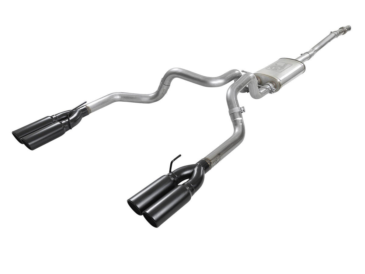 Vulcan Series 3 Inch 304 Stainless Steel Cat-Back Exhaust System w/ Black Tips GM Silverado/Sierra 1500 19-26 V8-5.3L aFe Power