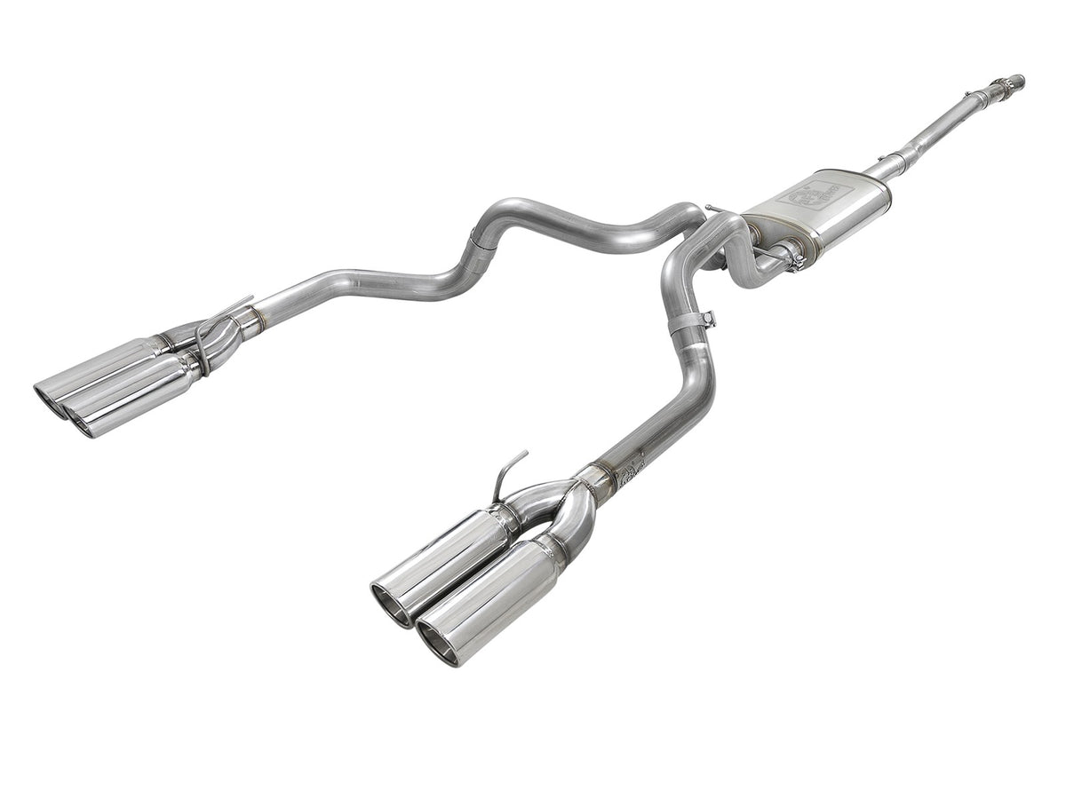 Vulcan Series 3 Inch 304 Stainless Steel Cat-Back Exhaust System w/ Polished Tips GM Silverado/Sierra 1500 19-26 V8-5.3L aFe Power