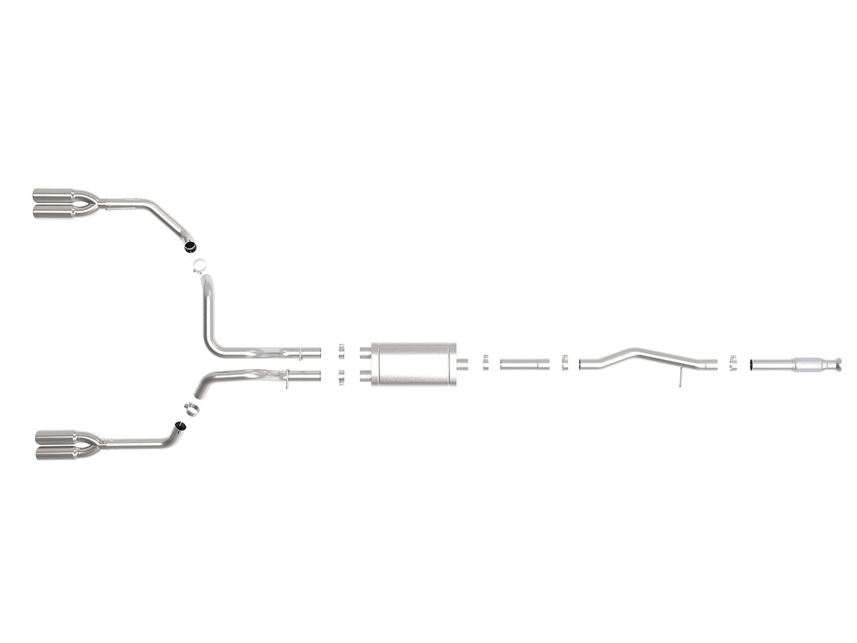 Vulcan Series 3 Inch 304 Stainless Steel Cat-Back Exhaust System w/ Polished Tips GM Silverado/Sierra 1500 19-26 V8-5.3L aFe Power