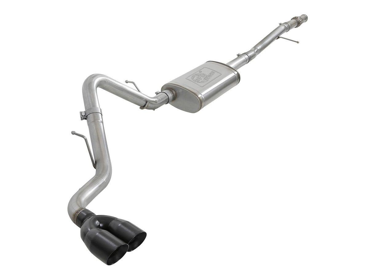 Vulcan Series 3 Inch 304 Stainless Steel Cat-Back Exhaust System w/ Black Tips GM Silverado/Sierra 1500 19-26 V6-4.3L/V8-5.3L aFe Power