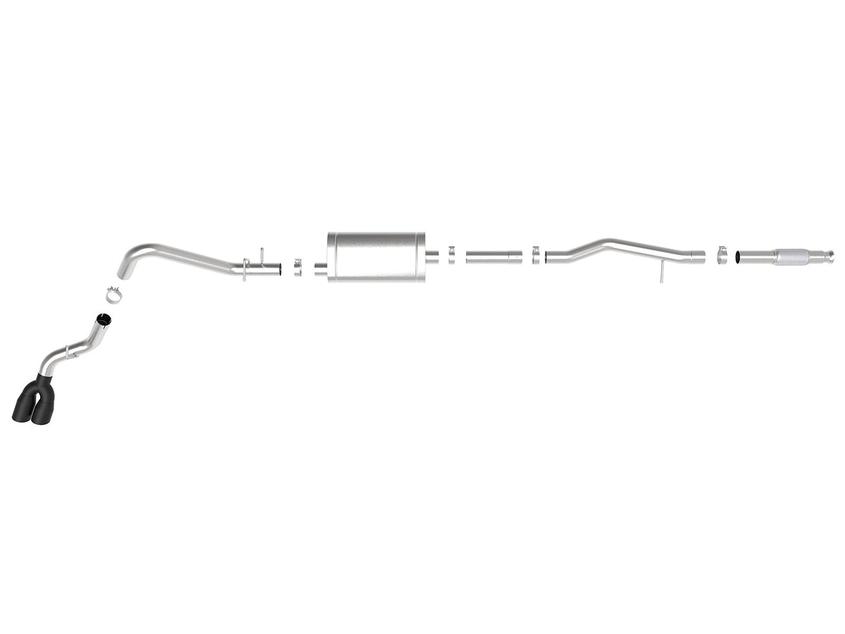 Vulcan Series 3 Inch 304 Stainless Steel Cat-Back Exhaust System w/ Black Tips GM Silverado/Sierra 1500 19-26 V6-4.3L/V8-5.3L aFe Power