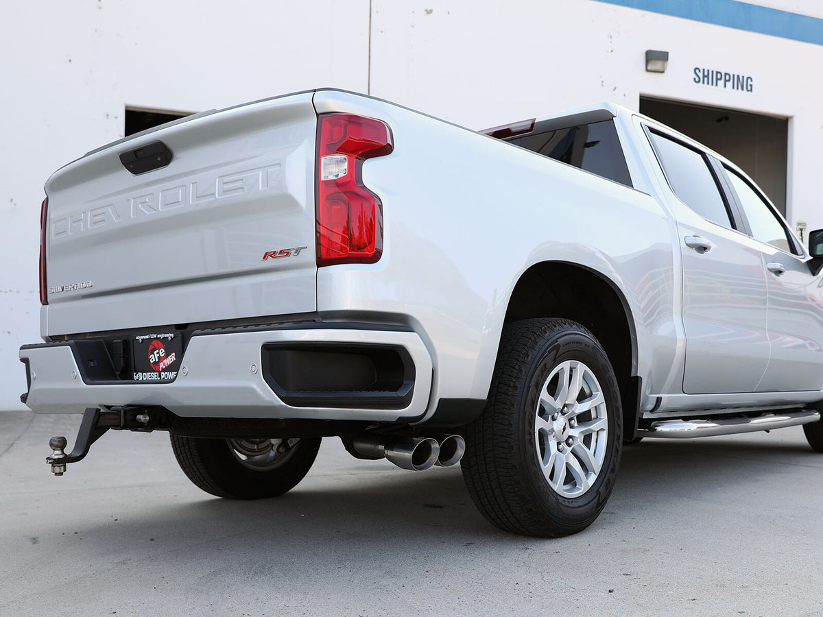 Rebel Xd Series 3 Inch 304 Stainless Steel Dpf-Back Exhaust w/Dual Polished Tips GM Trucks 20-22 L6-3.0L (td) LM2 aFe Power